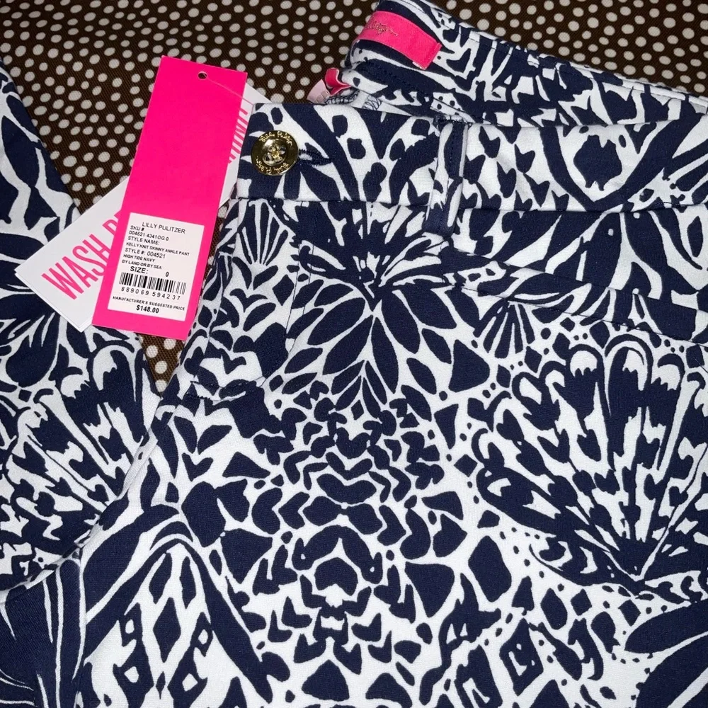 Lilly Pulitzer NWT Kelly Stretch Knit Ankle Pants $148 By Land or Sea Size 0,4 - Picture 14 of 16